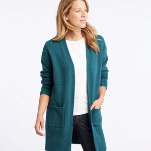 LL Bean Women's Donegal Long Open Cardigan